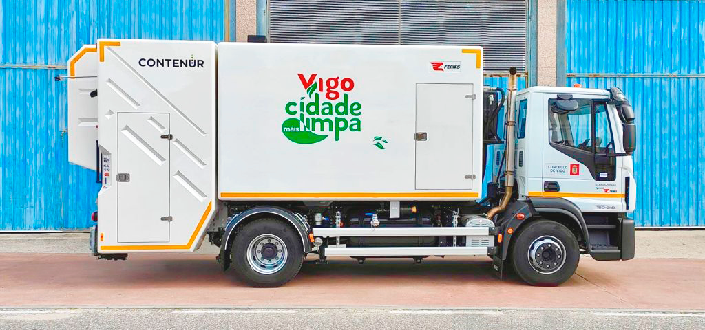 Lavacontenedor de carga trasera