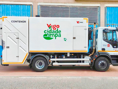 Lavacontenedor de carga trasera para Vigo Lavacontenedor de carga trasera