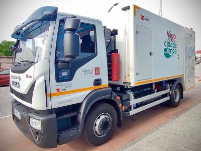 Lavacontenedor de carga trasera para Vigo Lavacontenedor de carga trasera