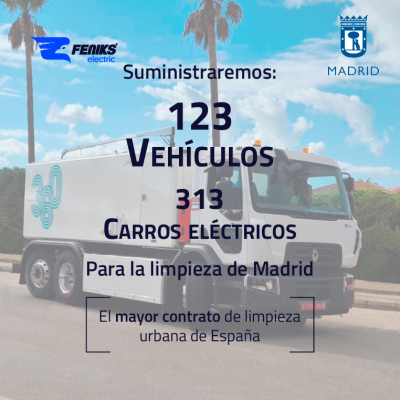 Feniks suministrará más de 400 vehículos de limpieza urbana para el mayor contrato de limpieza de Madrid Feniks suministrará más de 400 vehículos de limpieza urbana para el mayor contrato de limpieza de Madrid