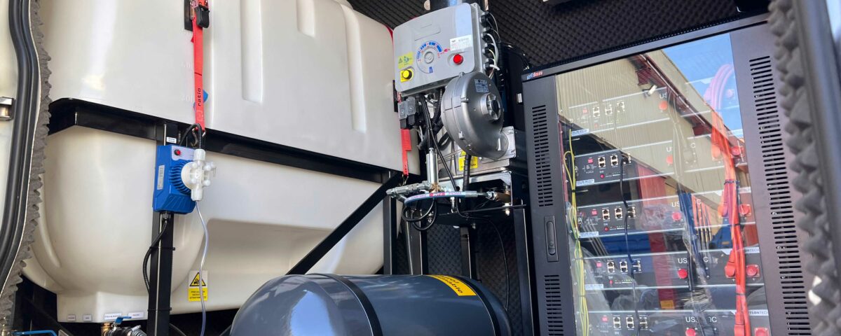 Interior hidrolimpiador eléctrico Feniks para Prezero en Madrid
