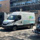 hidrolimpiador a toma de fuerza y tres triciclos eléctricos de limpieza viaria se encuentran a pleno rendimiento en la localidad sevillana de Camas