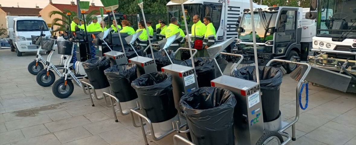 14 carros 100% eléctricos para FCC y 10 triciclos eléctricos para Actua y Vertresa destinados a la limpiza urbana de Vendrell, Castrillón, Gandía y Chiclana.