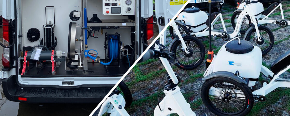Hidrolimpiadores y triciclos eléctricos para la limpieza urbana y viaria de Pontevedra